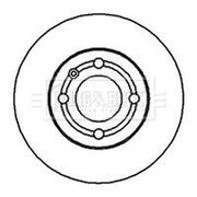 Borg & Beck 2 x Vented Front Brake Discs BBD5109