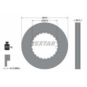 Textar 2 x Solid Rear Brake Discs 93291300