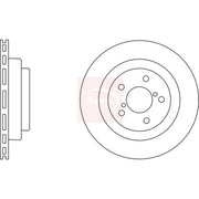 Apec 2 x Vented Rear Brake Discs DSK2456