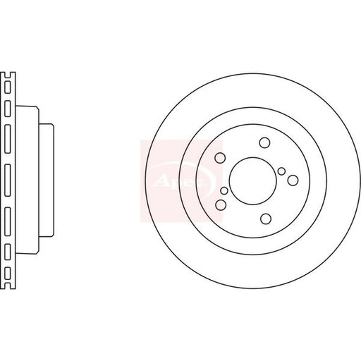 Apec 2 x Vented Rear Brake Discs DSK2456