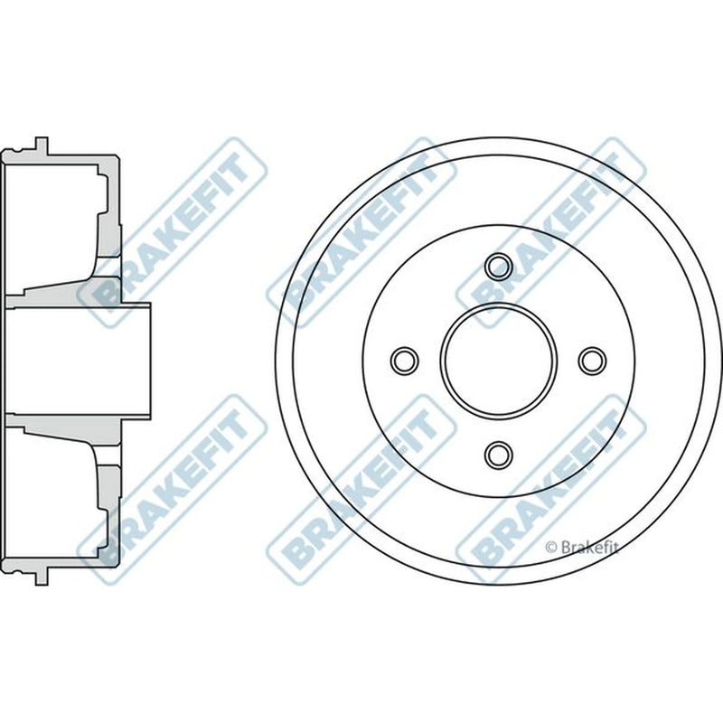 Apec Brake Drum Assembly Rear BDR9043