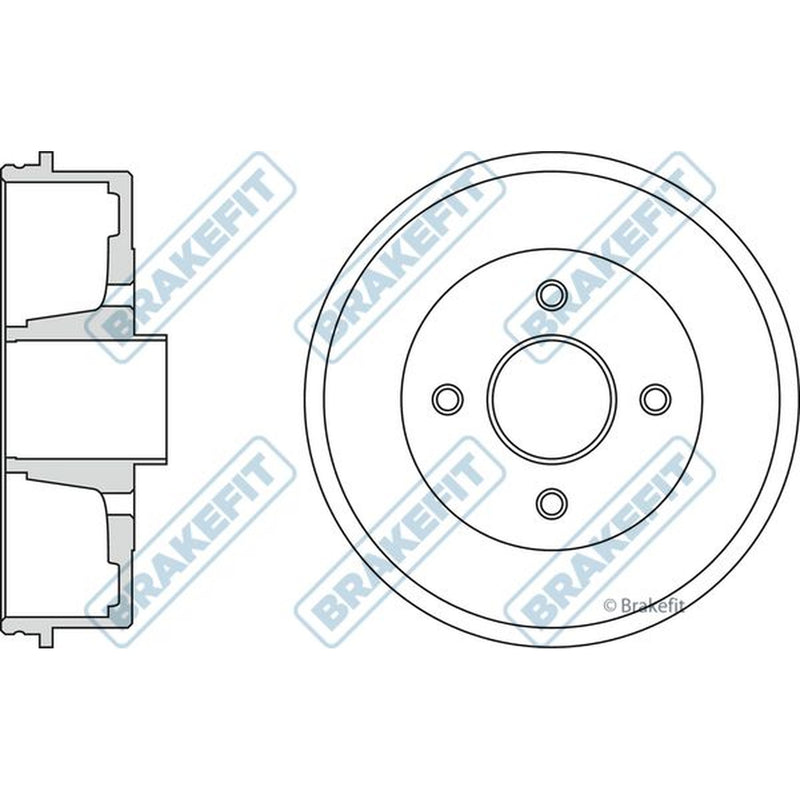 Apec Brake Drum Assembly Rear BDR9043