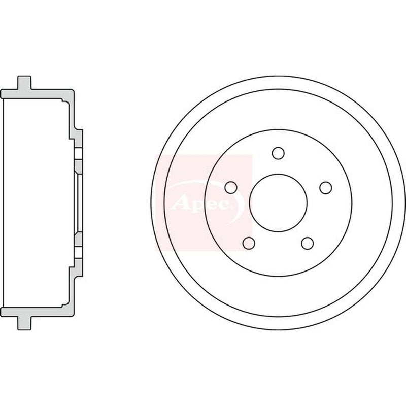 Apec Brake Drum Assembly Rear DRM9927