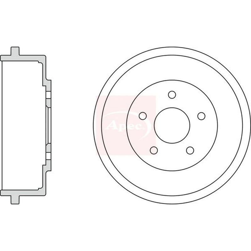 Apec Brake Drum Assembly Rear DRM9927