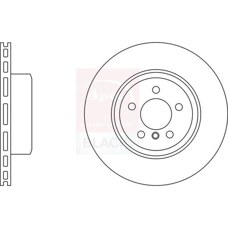 Apec 2 x Vented Front Brake Discs DSK2622B