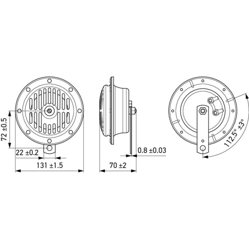 Hella Car Horn Signal Unit 3CA 004 811-031