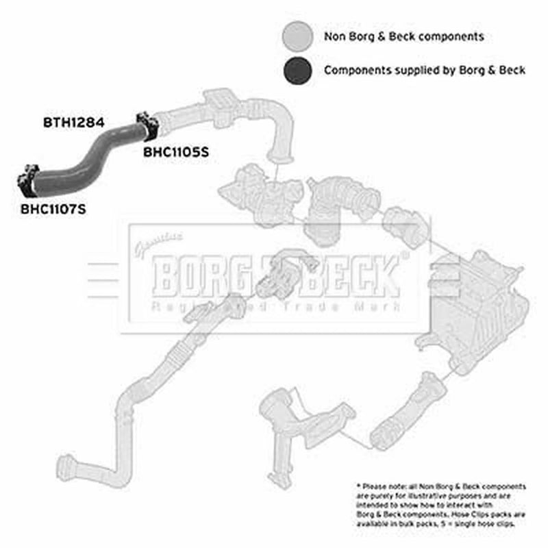 Borg & Beck Intercooler Turbo Charge Air Hose BTH1284