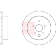 Apec 2 x Vented Front Brake Discs DSK4145