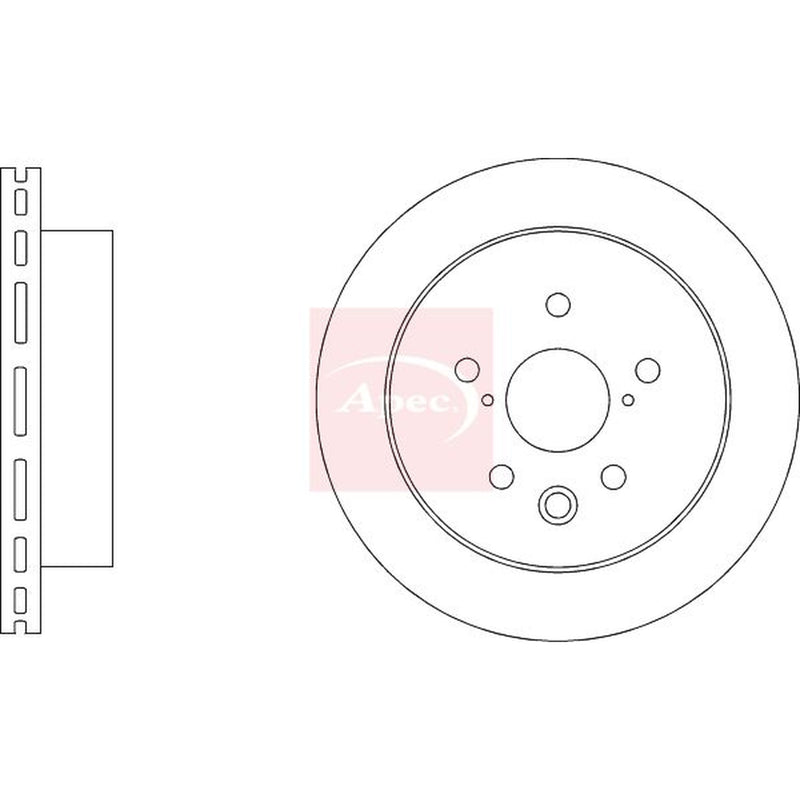 Apec 2 x Vented Front Brake Discs DSK4145