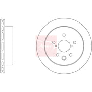 Apec 2 x Vented Front Brake Discs DSK4145