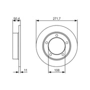 Bosch 2 x Solid Brake Discs 0 986 479 R73