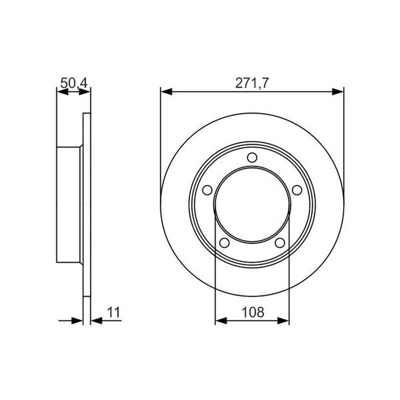 Bosch 2 x Solid Brake Discs 0 986 479 R73