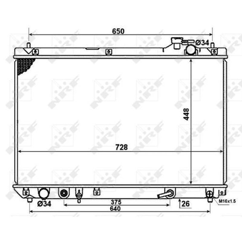 NRF Engine Radiator 58378