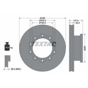 Textar 2 x Internally Vented Brake Discs 93105500