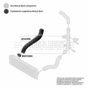 Borg & Beck Intercooler Turbo Charge Air Hose BTH1415