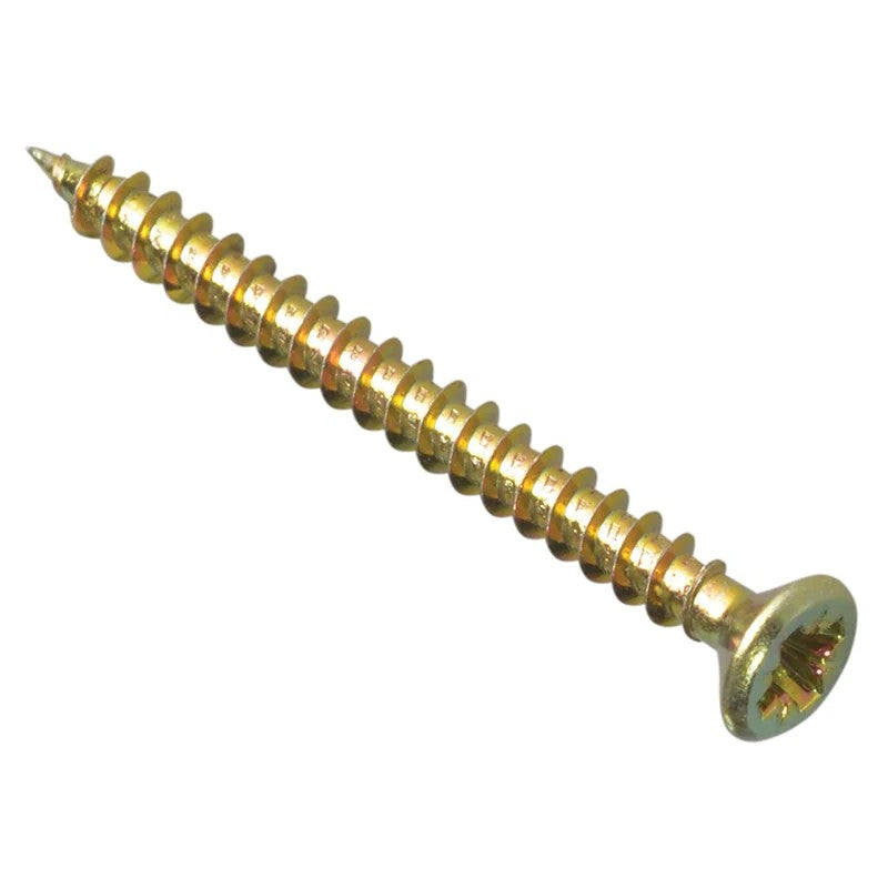 ForgeFix Multi-Purpose Pozi Compatible Screw CSK ST ZYP 3.5 x Box 200 13-50mm