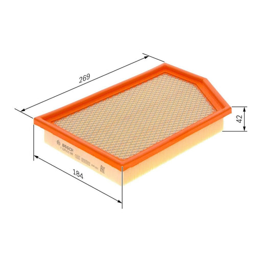 Genuine Bosch Car Air Filter S0586 Fits Jeep Cherokee Crd - 2.2 - 15-18 F0264005 Bosch  - Town Parts