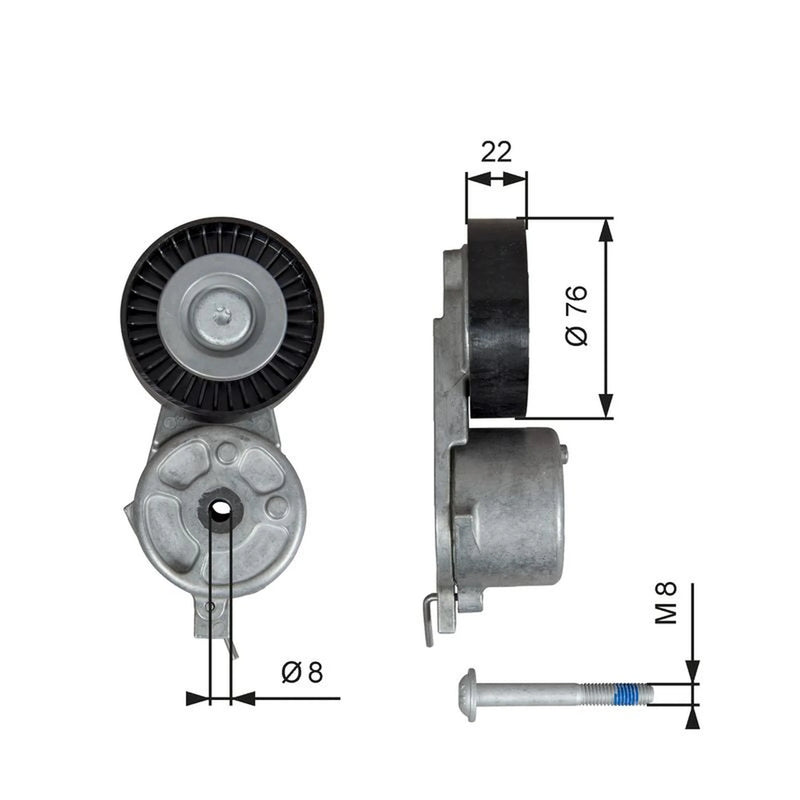 Gates Auxiliary Belt Tensioner T39141