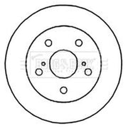 Borg & Beck 2 x Rear Brake Discs BBD4666