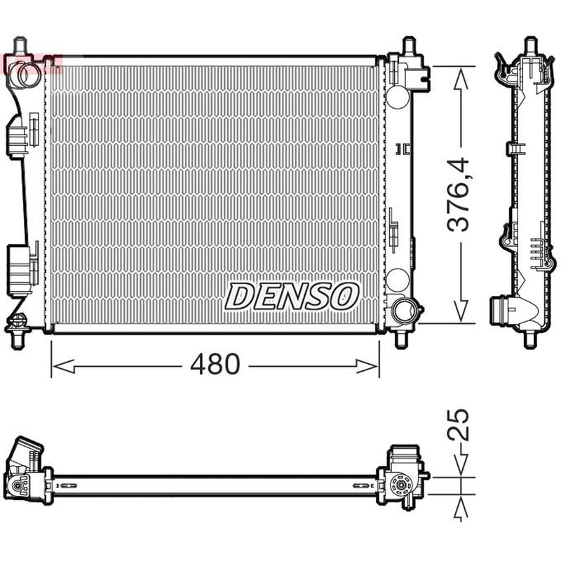 Denso Engine Radiator DRM41037
