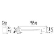 Hella Trumpet Style Car Horn 3PA 013 410-001