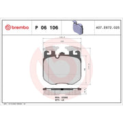 Brembo 4 x Front Brake Pad Set P06106