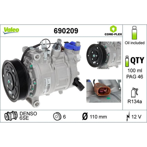 Valeo Air Conditioning Compressor 690209