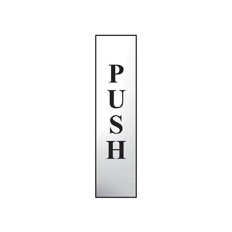 Scan Push Vertical - Polished Chrome Effect 50 x 200mm - 6032C