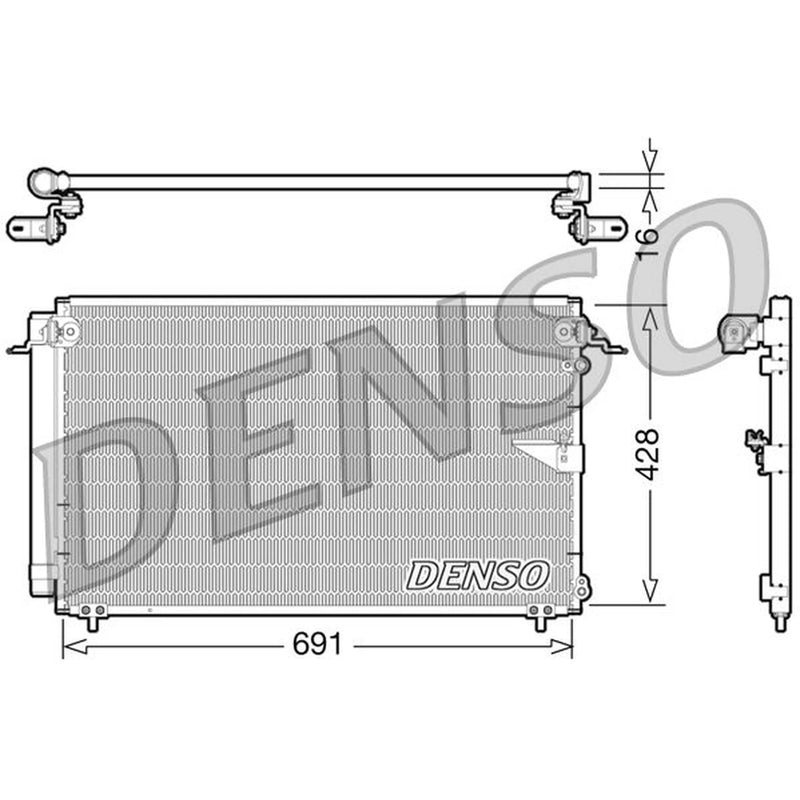 Denso Air Conditioning Condenser DCN51008