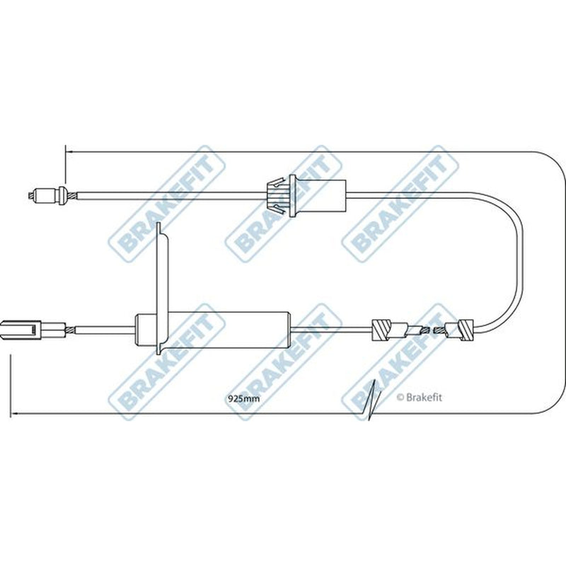 Apec Handbrake Cable Left Rear BBC3280