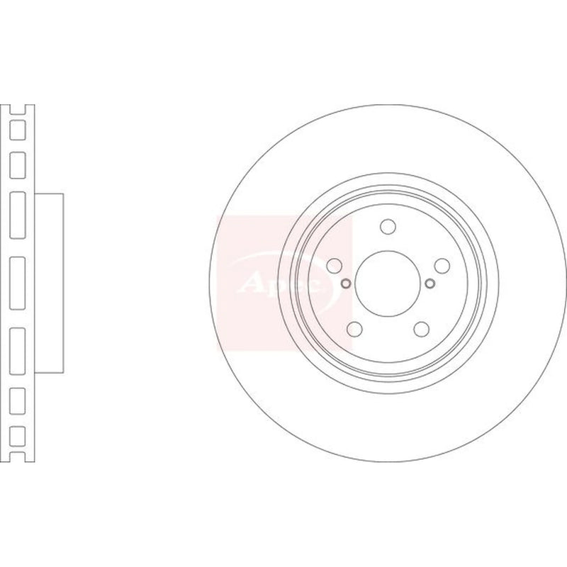 Apec 2 x Vented Front Brake Discs DSK3407