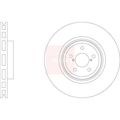 Apec 2 x Vented Front Brake Discs DSK3407