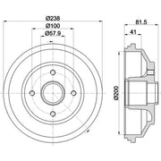 Mintex Brake Drum Assembly Rear MBD384