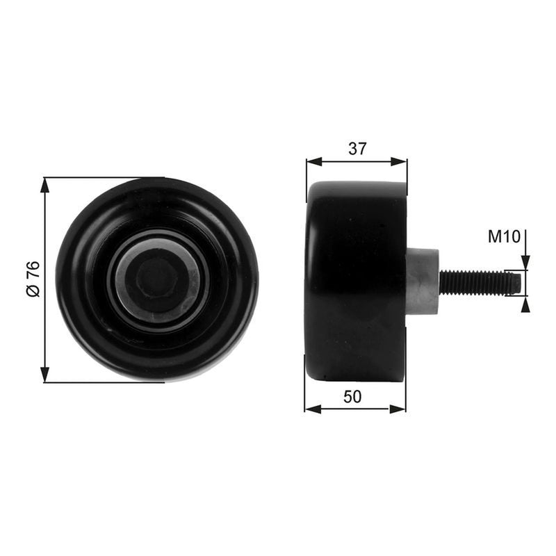 Gates V-Ribbed Belt Deflection/Guide Pulley T36186