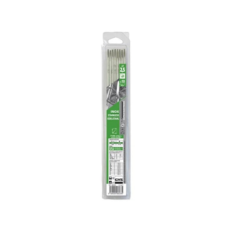 GYS WELDING Stainless Steel Electrodes 316L 2.5mm (Pack 10) - 082335