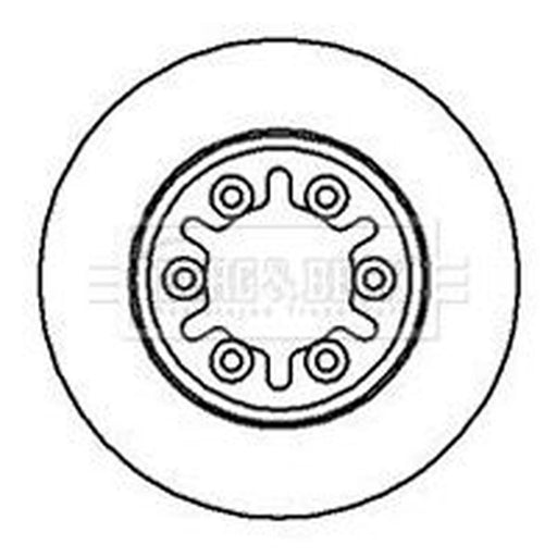 Borg & Beck 2 x Vented Front Brake Discs BBD5010