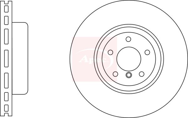 Apec 2 x Brake Disc Set Vented