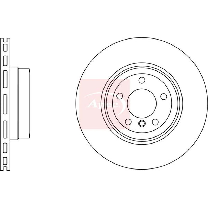 Apec 2 x Vented Rear Brake Discs DSK2603