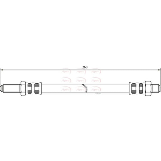 Apec Brake Hydraulic Hose Line Rear HOS3140