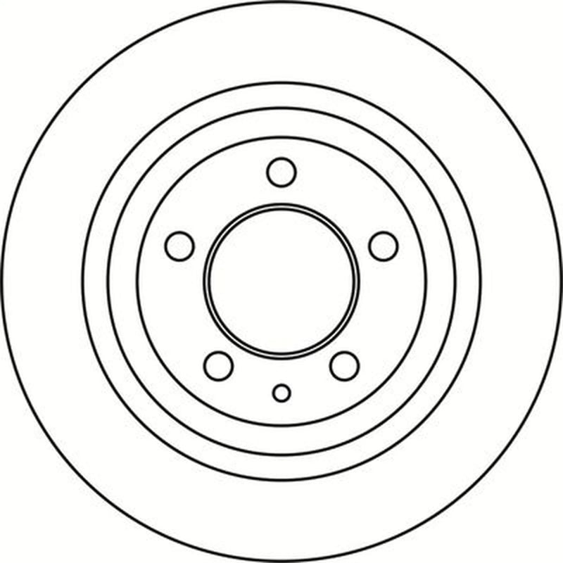 Abtex 2 x Solid Rear Brake Discs BD1900S