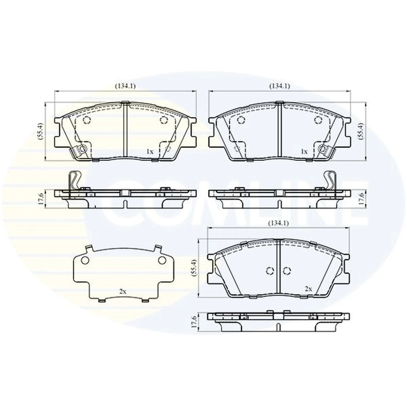 Comline 4 x Front Brake Pad Set CBP33812