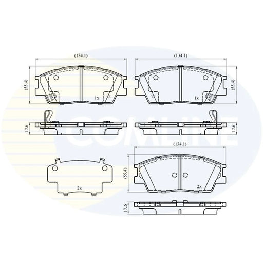 Comline 4 x Front Brake Pad Set CBP33812