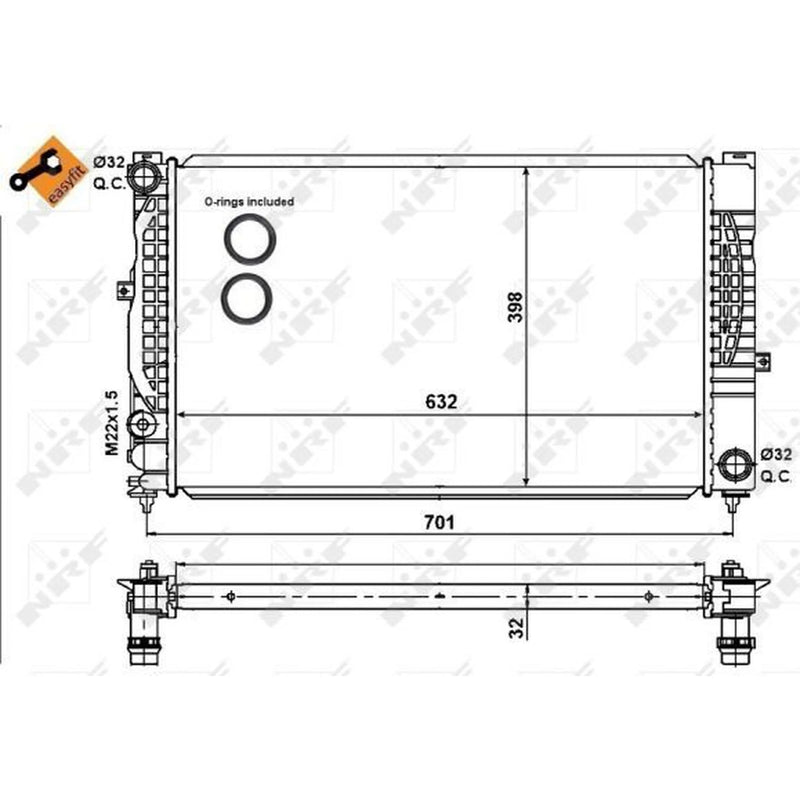 NRF Engine Radiator 539504