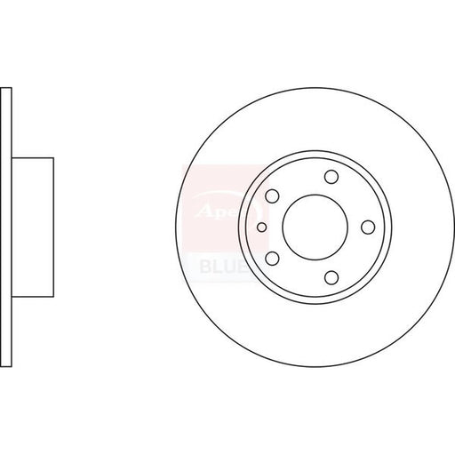 Apec 2 x Solid Rear Brake Discs SDK6199