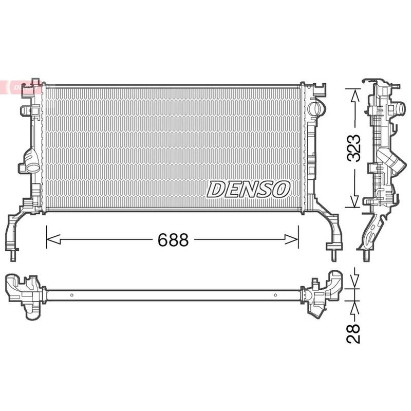Denso Engine Radiator DRM23038
