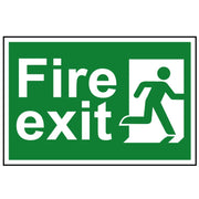Scan Fire Exit Man Running Right - PVC Sign 300 x 200mm - 1507
