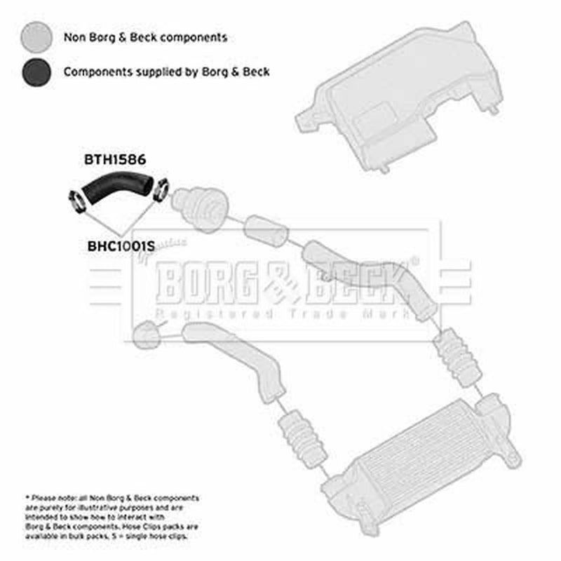 Borg & Beck Intercooler Turbo Charge Air Hose BTH1586