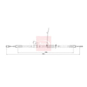 Apec Handbrake Cable Left Rear CAB1893