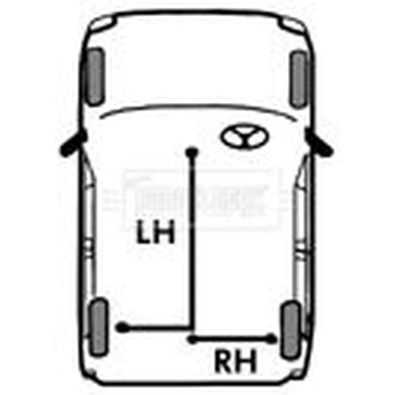 Borg & Beck Handbrake Cable Right Rear BKB1923
