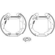 Mintex Brake Shoe Set Axle Kit MSP190